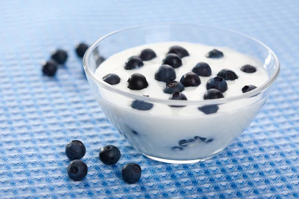 Yogur con arándanos — Foto de Stock