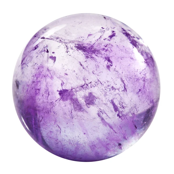 Amethyst sphere isolated — Stock Photo, Image
