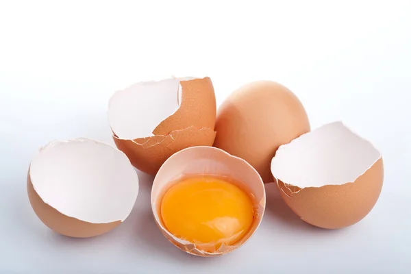 stock image Eggs over white