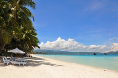 güzel beyaz kum plaj Boracay