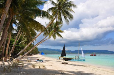 güzel beyaz kum plaj Boracay