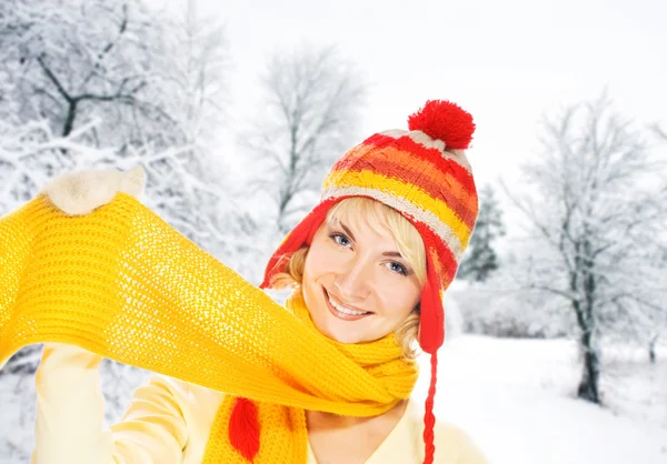 Beautiful Young Woman Winter Clothing — Stock Photo, Image