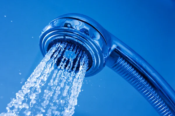 Zuhany Fúvóka Spray Víz Lefelé — Stock Fotó