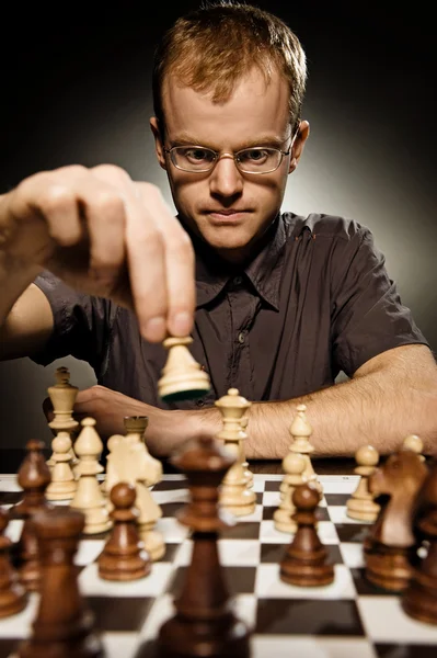 Átgondolt Sakkmester — Stock Fotó