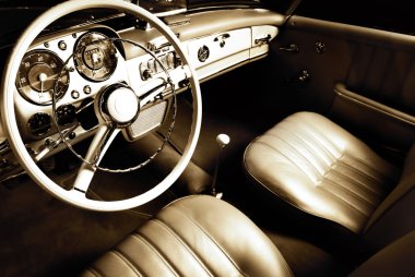 Luxury car interior clipart