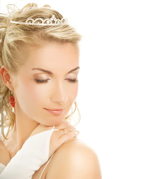 Bela jovem noiva close-up retrato — Fotografia de Stock