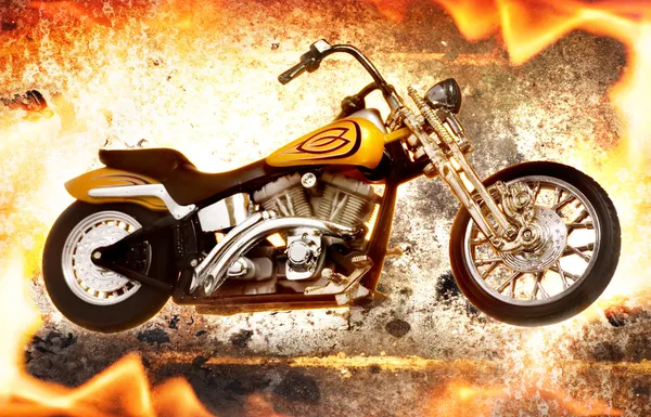 火災のバイク — ストック写真