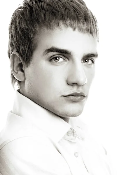 Szczegół Portret Przystojny Młody Biznesmen — Zdjęcie stockowe