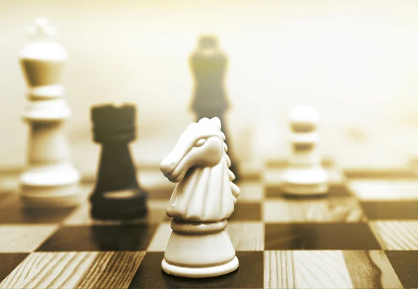 Game Chess Toned Sepia — Stok Foto