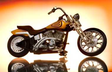 Motorcycle on abstract background clipart