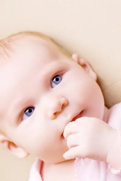 Vacker Baby Närbild Porträtt — Stockfoto
