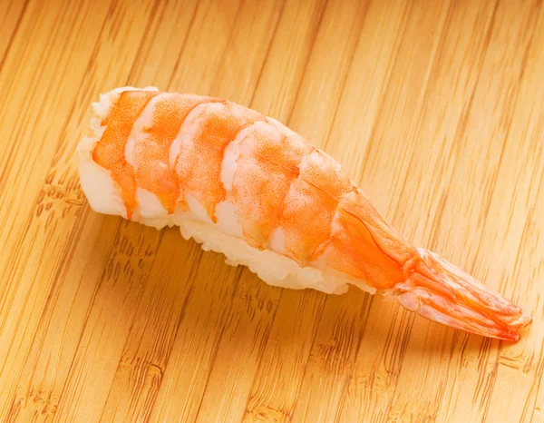 King Shrimp Sashimi Bamboo Plate — Stock Photo, Image