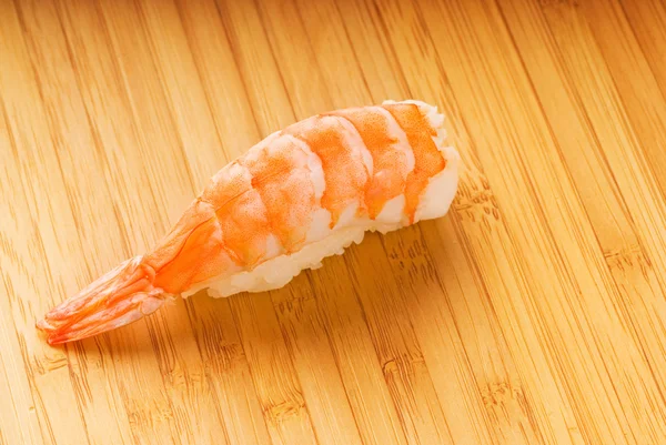 King Shrimp Sashimi Bamboo Plate — Stock Photo, Image