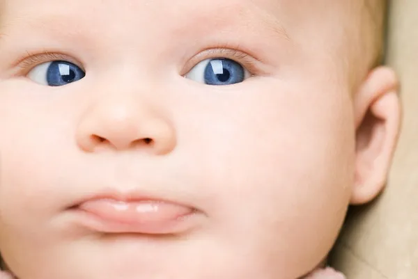 Detailní portrét krásné miminko — Stock fotografie