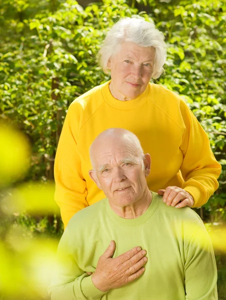 Happy Senior Couple Love Outdoors — Stock Photo, Image