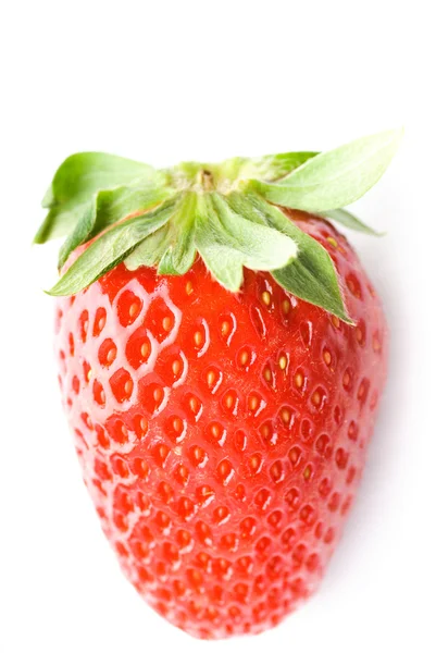 在白色背景上隔绝的成熟草莓 — 图库照片