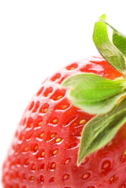 在白色背景上隔绝的成熟草莓 — 图库照片