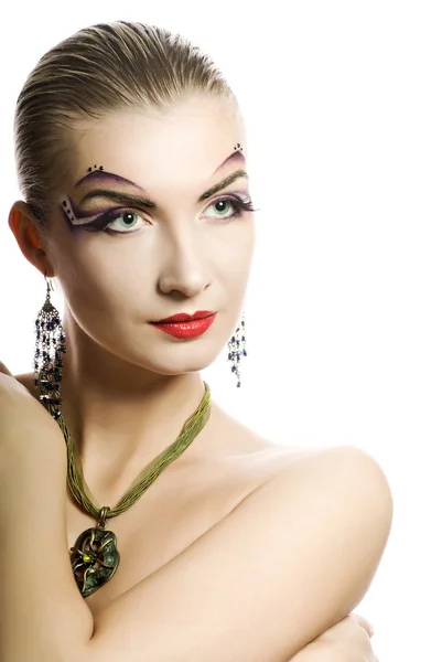 Makijaż moda kreatywne — Zdjęcie stockowe