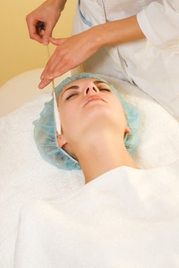 Facial cryogenic massage clipart