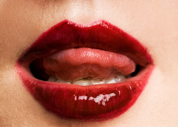 붉은 입술 — 스톡 사진