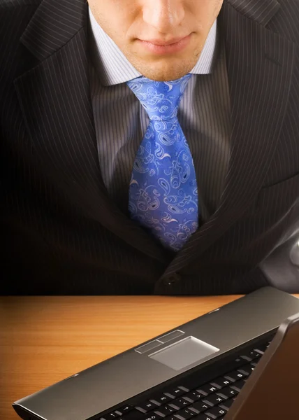Business Man Laptop — Stock Photo, Image