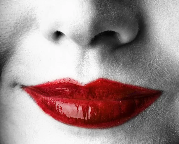 Lábios Vermelhos — Fotografia de Stock