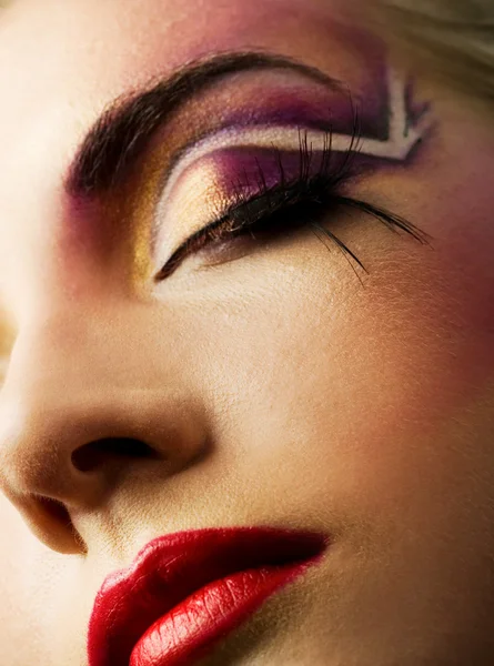 Kreativní módní make-up — Stock fotografie