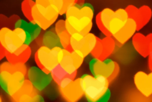 Abstract Blurred Background Natural Heart Shaped Bokeh — Stock Photo, Image