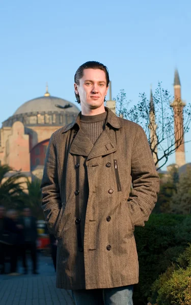 Junger Gutaussehender Mann Einer Stadt Türkei Istanbul — Stockfoto