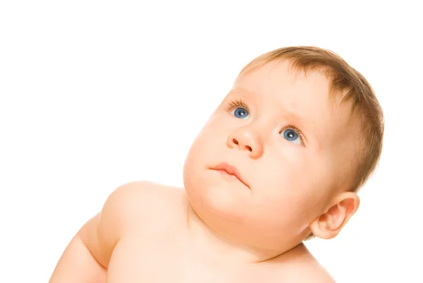 Imádnivaló baba elszigetelt fehér background — Stock Fotó