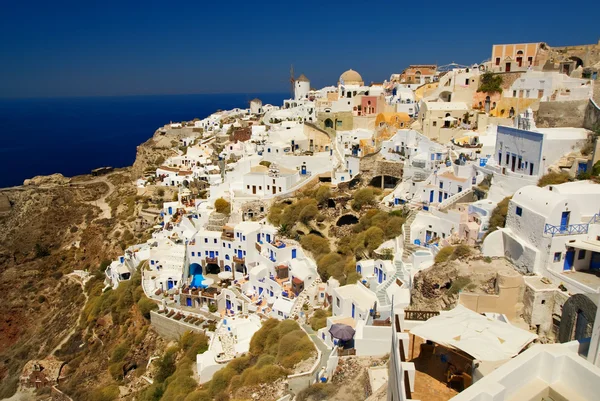 Bella vista sul paesaggio (Isola di Santorini, Grecia ) — Foto Stock
