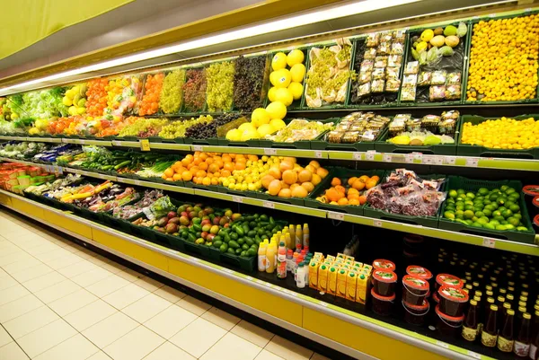 Fruit Vegetable Section Shop — Stock Photo, Image