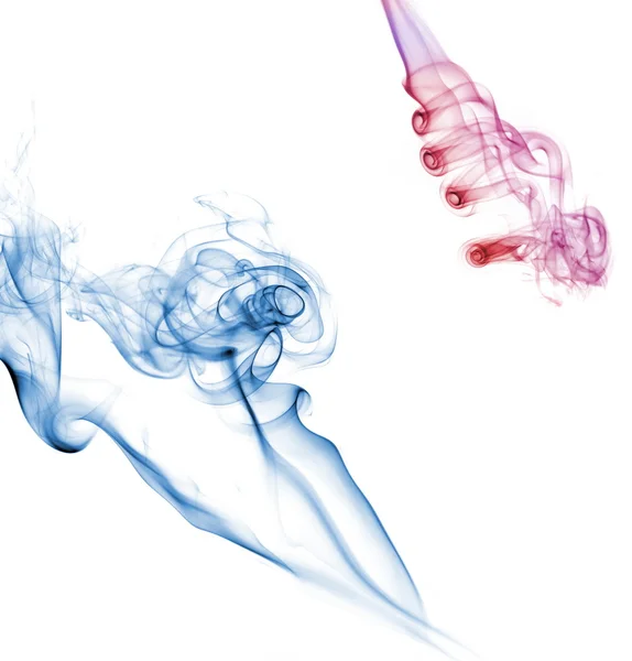 Barevný Kouř Bílém Pozadí — Stock fotografie