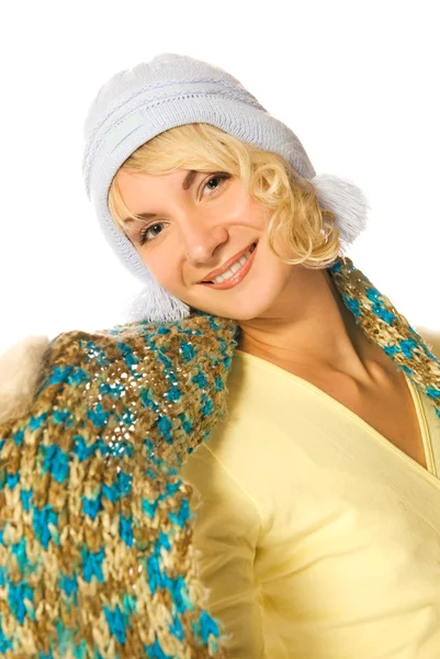 Krásná dívka v zimní oblečení — Stock fotografie