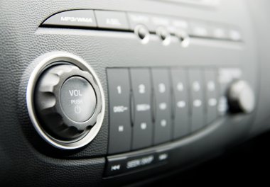 Modern car audio system clipart