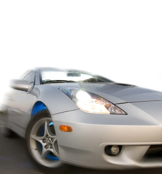 Schnelle Sportwagen isoliert auf weißem Hintergrund — Stockfoto