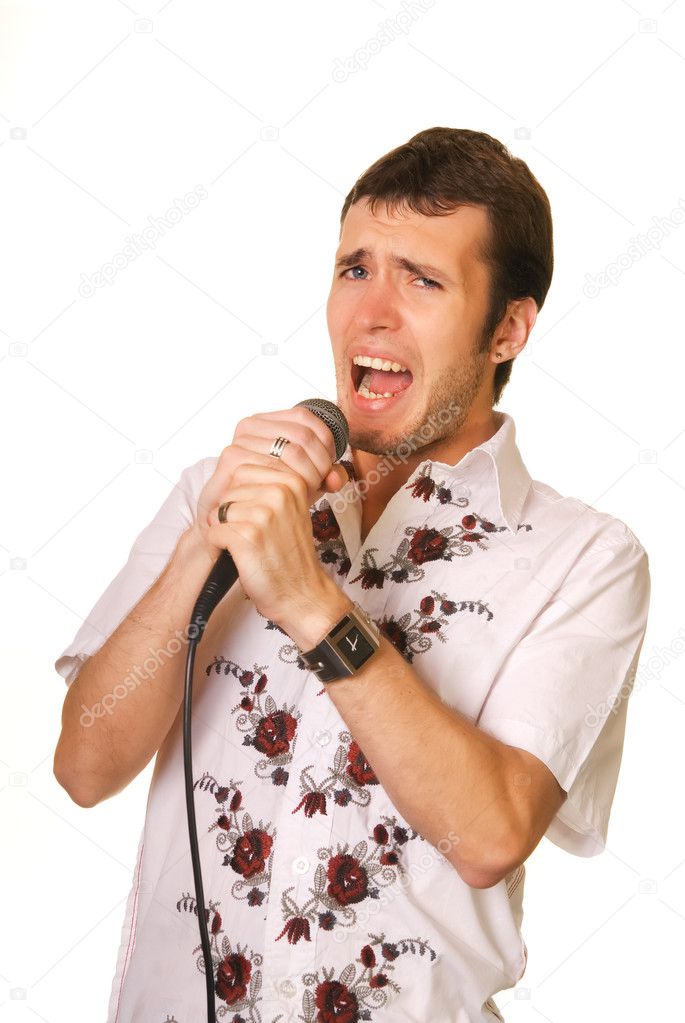 Young Funny Guy Microphone Stock Photo by ©nejron 4960246