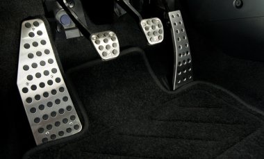 Sport car chrome pedals clipart