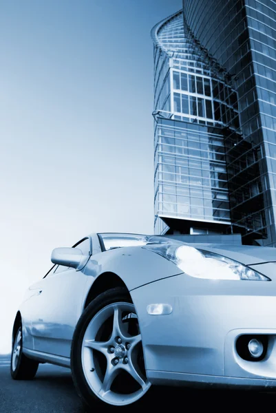 Bild av en sportbil (tonas i blått) — Stockfoto