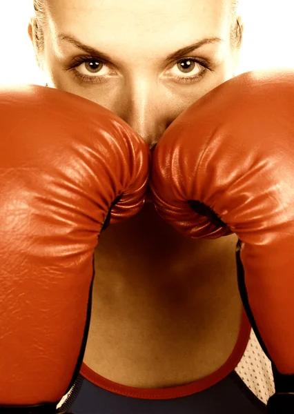 Boxer girl — Stock Photo, Image
