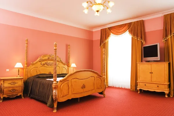 Luksusowe wnętrze pokoju hotelowego — Zdjęcie stockowe