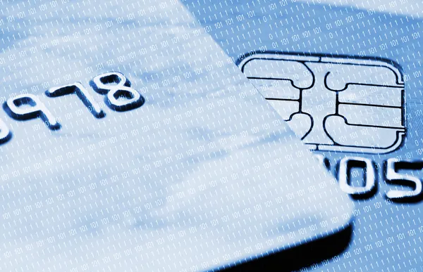 クレジット カード abstrct 背景 (ブルーのトーン) — ストック写真