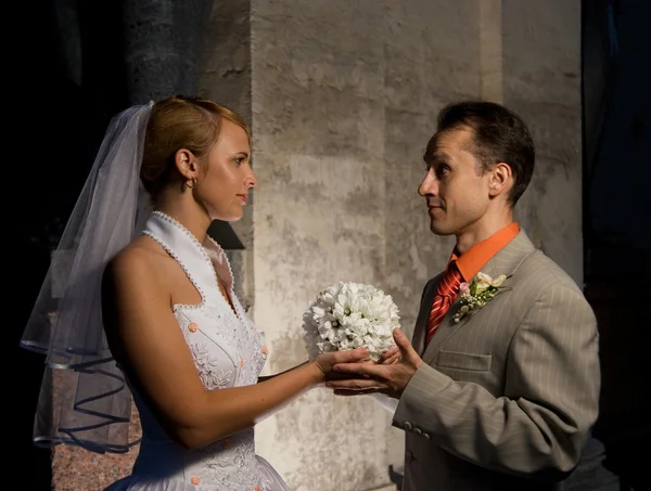 Svatební okamžik — Stock fotografie