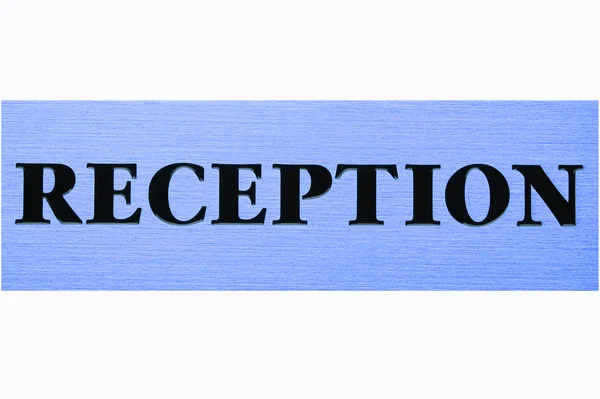 Blue reception title — Stock Photo, Image