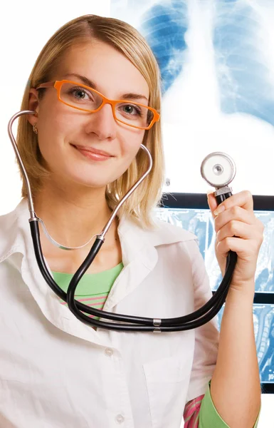 Young doctor in a laboratory — Stock Photo, Image