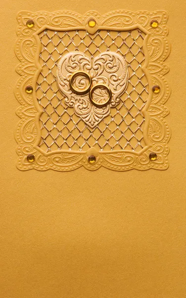 Розкішна весільна листівка ручної роботи — стокове фото