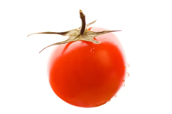 Tomate fraîche avec des gouttes d'eau dessus — Photo