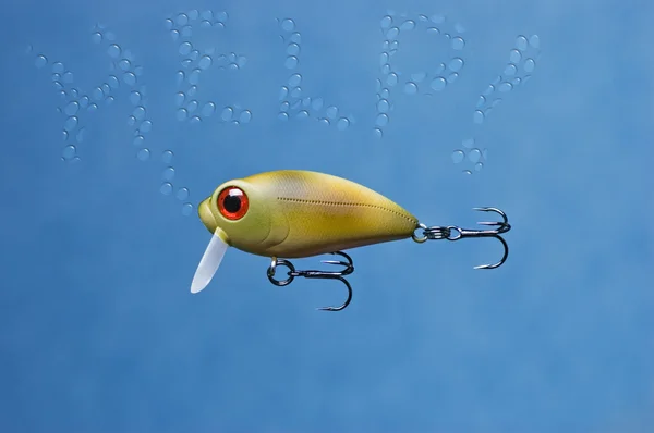 Fishing lure asks for help — Stock Photo, Image