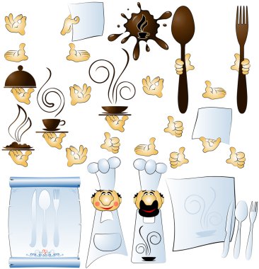 Designer cook and hands clipart