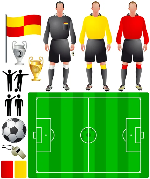 Conjunto de iconos para el fútbol europeo — Archivo Imágenes Vectoriales
